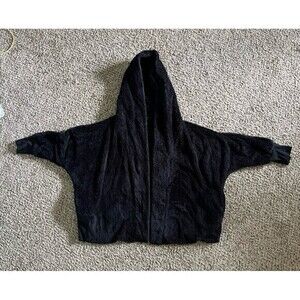 Alison Andrews black fuzzy‎ jacket size 1X
